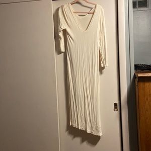 Ivory 3/4 sleeve long dress